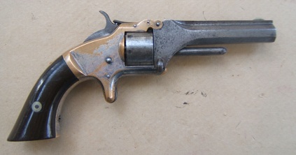 A GOOD+ AMERICAN CIVIL WAR PERIOD SMITH & WESSON MODEL No. 1 2nd ISSUE REVOLVER, ca. 1865 view 1
