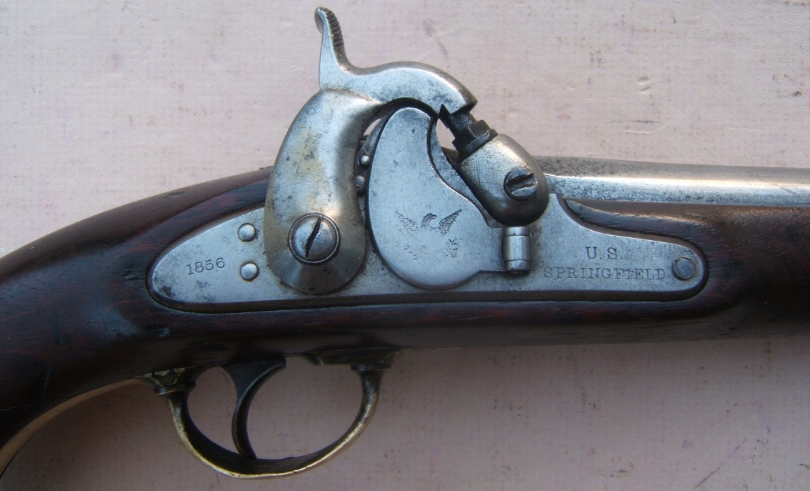 A SCARCE CIVIL WAR PERIOD US MODEL 1855 PISTOL-CARBINE w/ ORIGINAL SHOULDER STOCK, DTD. 1856 view 3