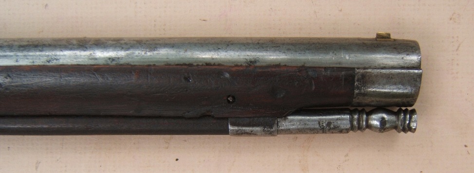 A VERY FINE & RARE EARLY 17th CENTURY/THIRTY YEAR WAR PERIOD DUTCH/GERMAN MILITARY PADDLE-BUTT WHEELOCK PETRONEL/CARBINE, ca. 1630view 7