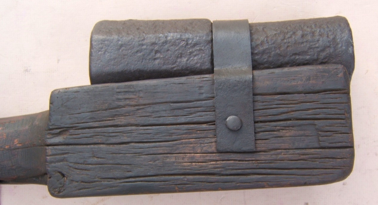 A VERY EARLY & EXTREMELY RARE 15TH CENTURY GERMAN IRON HAND-CANNON, ca. 1450