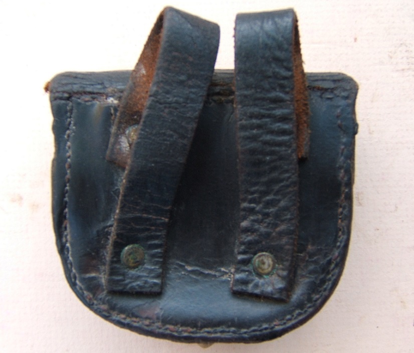 A VERY GOOD UNTOUCHED UNION MADE CIVIL WAR MUSKET-TYPE CAP BOX, ca. 1863