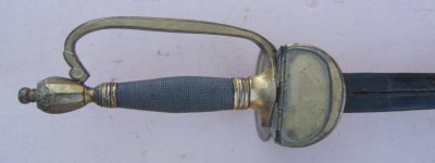 A GOOD+ WAR OF 1812 PERIOD PATTERN 1796 SWORD & SCABBARD, ca. 1800 view 1
