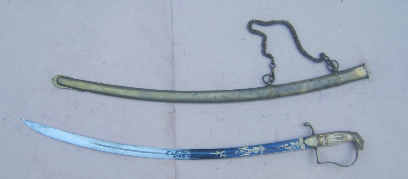 A VERY FINE EARLY 19TH CENTURY/WAR of 1812 PERIOD AMERICAN REGULATION EAGLE HEAD INFANTRY OFFICERS SWORD & SCABBARD, ca. 1810 view 2