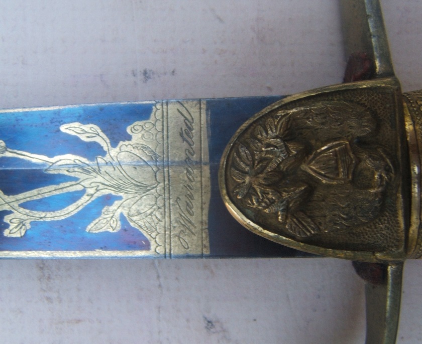 A VERY FINE EARLY 19TH CENTURY/WAR of 1812 PERIOD AMERICAN REGULATION EAGLE HEAD INFANTRY OFFICERS SWORD & SCABBARD, ca. 1810 view 6