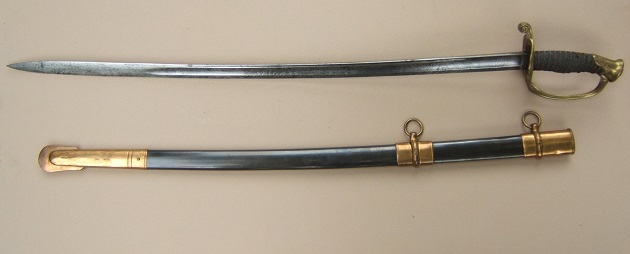 A VERY FINE QUALITY US CIVIL WAR PERIOD MODEL 1850 NON-REGULATION STAFF & FIELD OFFICERS SWORD & SCABBARD, by HORSTMANN & SONS, PHILADELPHIA, ca. 1860s view 2