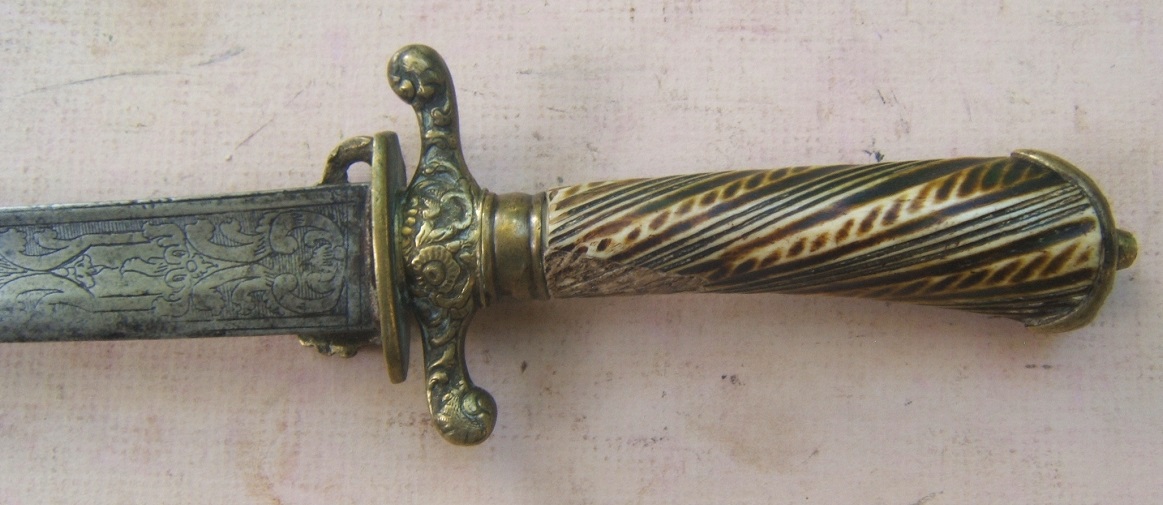 A FINE MID-18th CENTURY/AMERICAN REVOLUTIONARY WAR PERIOD GERMAN CUTTOE 